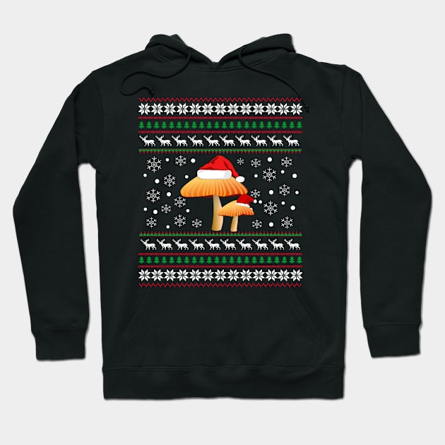 mushroom Christmas Gift Hoodie by othmane4